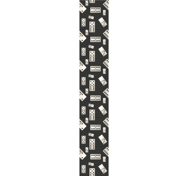 papel de parede juvenil Jogo de dominó preto e branco - TenStickers