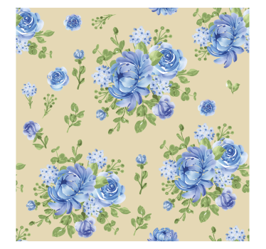 Papel parede corredor Rosas azuis - TenStickers