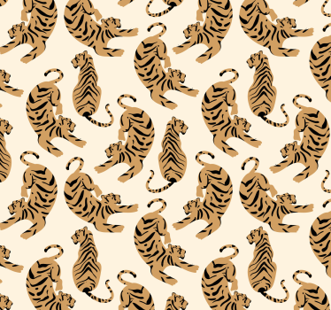 Papel de parede infantil de tigre - TenStickers