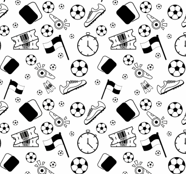papel de parede juvenil Padrão de linhas de futebol - TenStickers