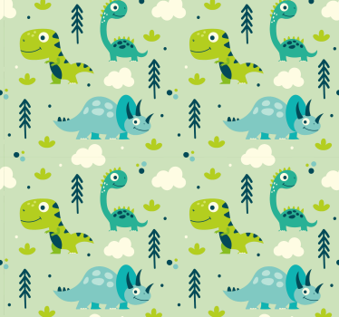 papel de parede criança Papel de parede de dinossauro de berçário - TenStickers