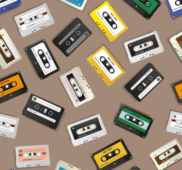 Papel de parede juvenil clássico Fitas retrô - TenStickers