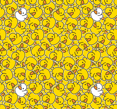 papel parede moderno Pato branco fofo diferente - TenStickers
