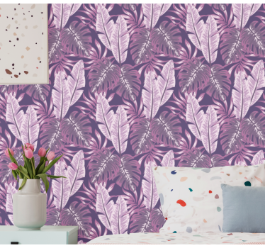 papel de parede flores Maranta roxa - TenStickers