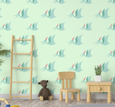Papel de parede dinossauros pterodáctilos felizes - TenStickers