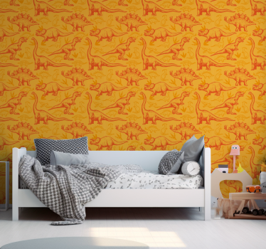 Papel de parede dinossauros desenho de dinossauro - TenStickers