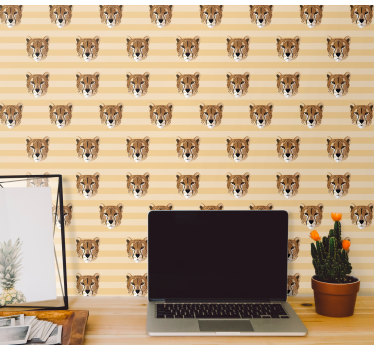 papel de parede animais Cabeça de leopardo - TenStickers