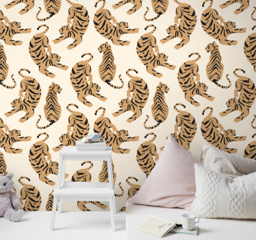 Papel de parede infantil de tigre - TenStickers