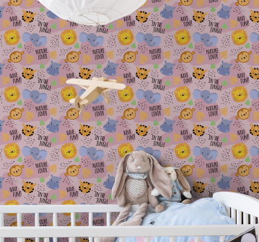 papel de parede quarto de bebé amante da natureza da selva - TenStickers
