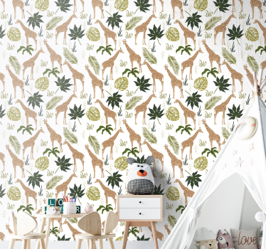 Papel de parede infantil Girafas organizadas - TenStickers