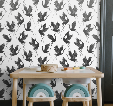papel de parede animais Guindastes minimalistas - TenStickers
