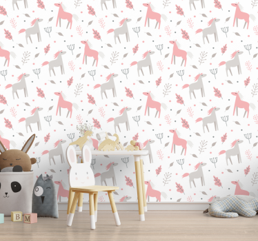 papel de parede animais Madeira de cavalo - TenStickers