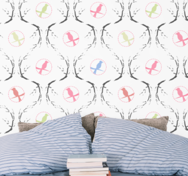 Papel de parede quarto de casal ramos tranquilos - TenStickers