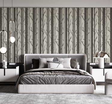 Papel de parede cabeceira árvores de inverno - TenStickers