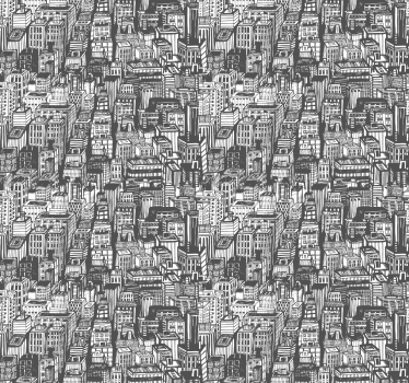 Papel de parede cidades e países desenho urbano - TenStickers