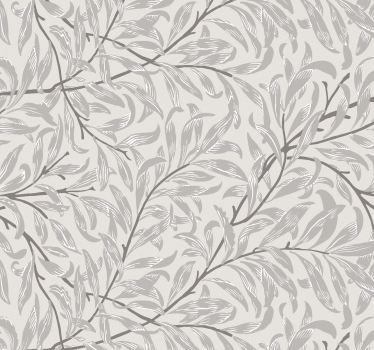 Papel de parede cinza escala floral - TenStickers