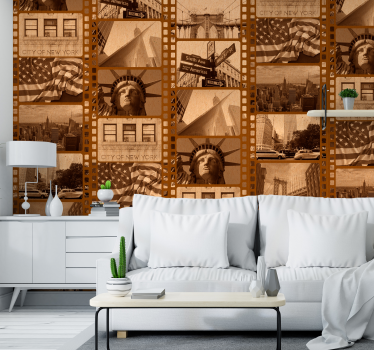 papel de parede cidades e países Colagem de Nova York - TenStickers