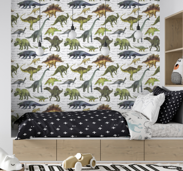 papel de parede criança Dinossauros realistas - TenStickers