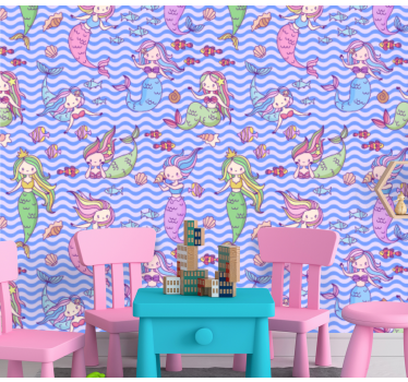 papel de parede criança Sereias - TenStickers
