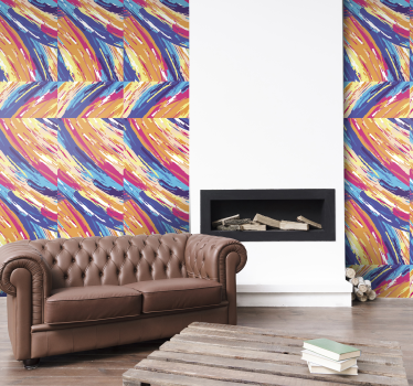 Papel de parede de arte Pinceladas coloridas - TenStickers