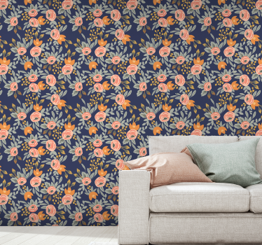papel de parede floral elegância da flor - TenStickers