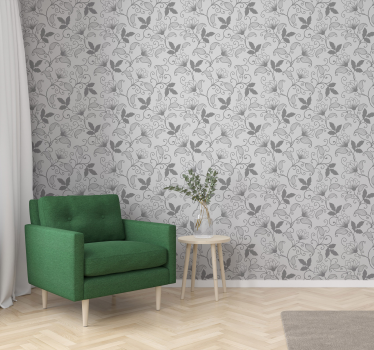 papel de parede de flores estampa floral elegante - TenStickers