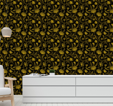 papel de parede floral florais ornamentais - TenStickers
