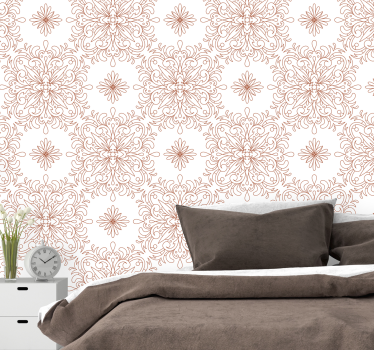 papel de parede de flores floral ornamentado - TenStickers