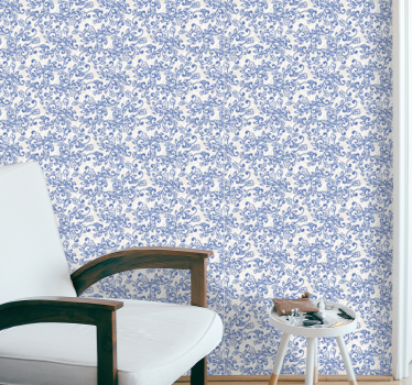 papel de parede de flores floral ornamental - TenStickers