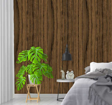 Papel de parede castanho Madeira - TenStickers