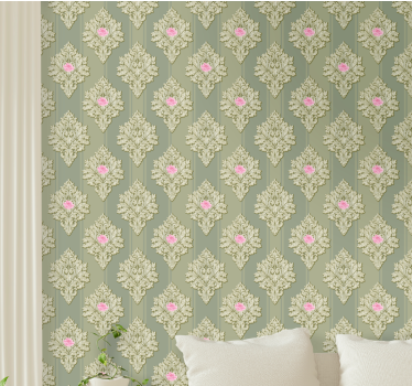 papel de parede floral acentos florais de rosas - TenStickers