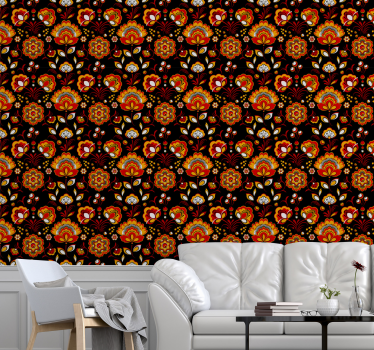 papel de parede floral arranjo de flores vivas - TenStickers