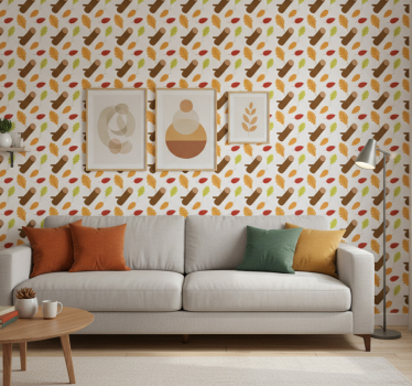 Papel de parede floral árvores multicoloridas - TenStickers