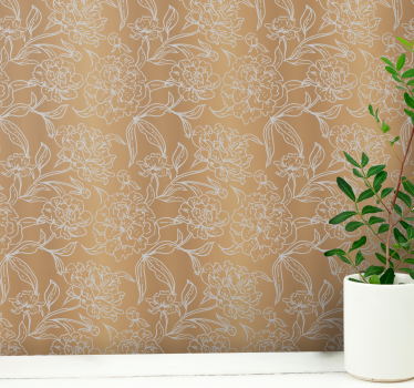 papel de parede floral delicados detalhes florais - TenStickers
