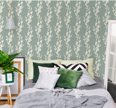 papel de parede floral desenho delicado de videira - TenStickers