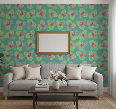 Papel de parede floral design de flor de magnólia na água - TenStickers