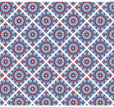 papel de parede floral elegância floral geométrica - TenStickers