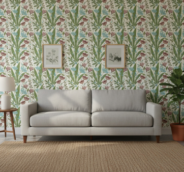 Papel de parede floral estilo vintage aconchegante - TenStickers