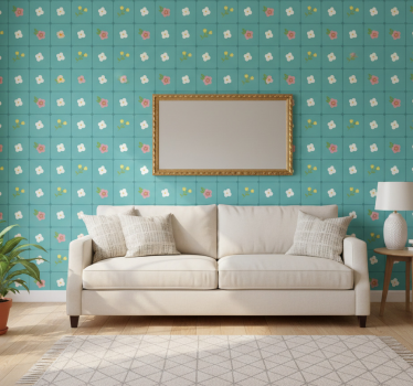 Papel de parede floral estilo vintage encantador - TenStickers