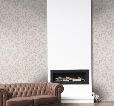 papel de parede flores Flores elegantes em ramos - TenStickers