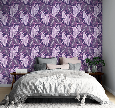 papel de parede flores Maranta roxa - TenStickers