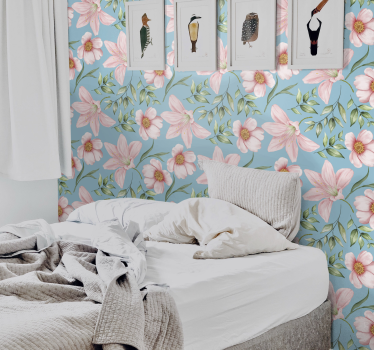 papel de parede florido Decoração vintage romântica - TenStickers