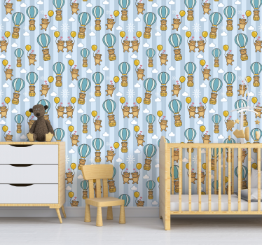 Papel de parede infantil animais voadores - TenStickers