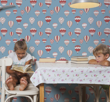 Papel de parede infantil balões de ar quente - TenStickers