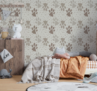 Papel de parede infantil pata de cachorro - TenStickers