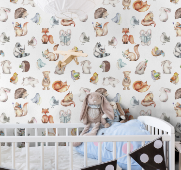 Papel de parede de natureza quarto floresta - TenStickers