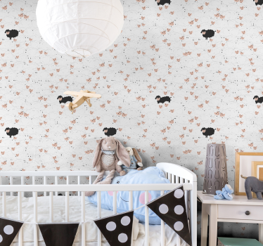 Papel de parede infantil ovelhas para crianças - TenStickers