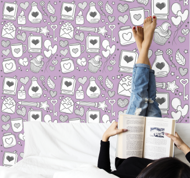 papel de parede juvenil Livros de romance - TenStickers