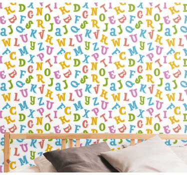 papel de parede letras Alfabeto para crianças - TenStickers