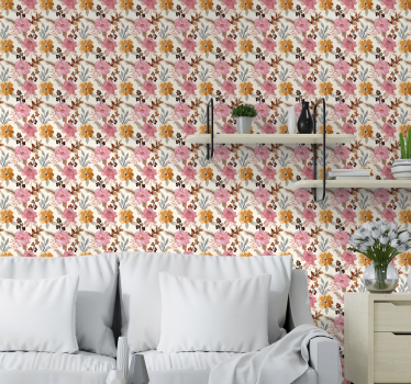 Papel de parede de natureza Flores a aquarela - TenStickers